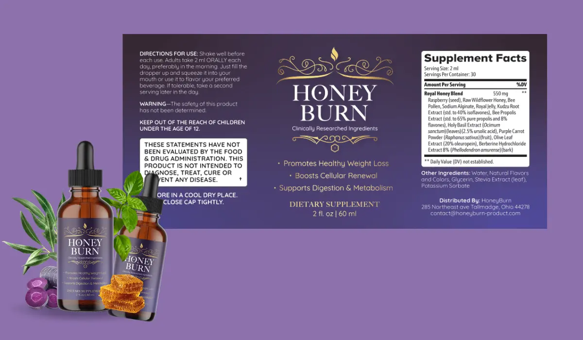 HoneyBurn Supplement Facts
