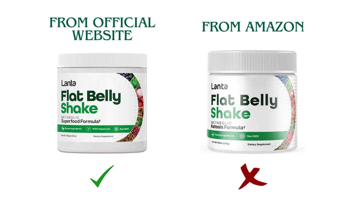 Lanta Flat Belly Shake Authentic VS Amazon Supplement