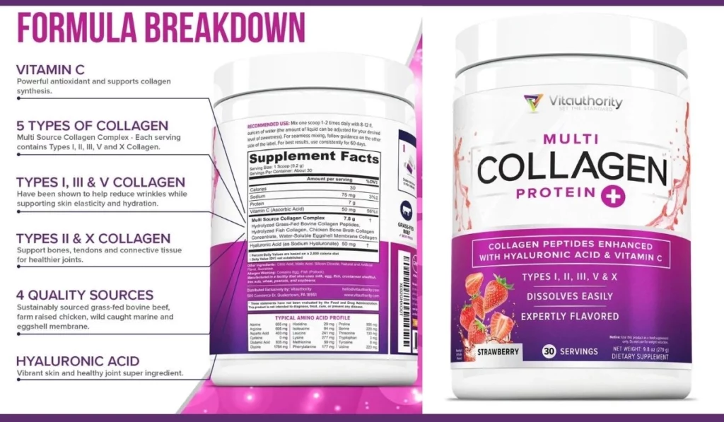 Multi Collagen Protein Supplement Facts