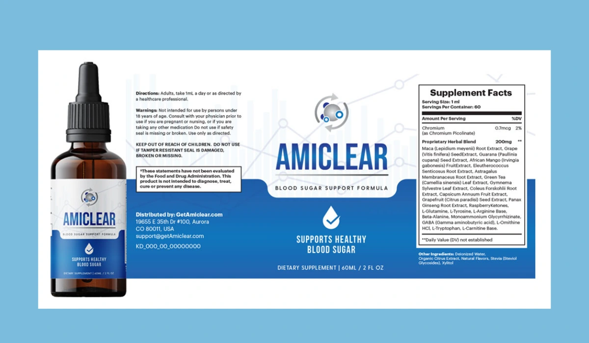 Amiclear Supplement Facts