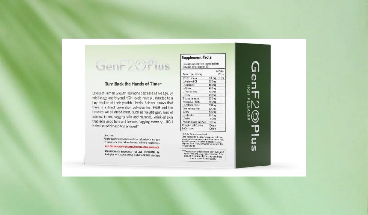 GenF20 Plus Supplement Facts