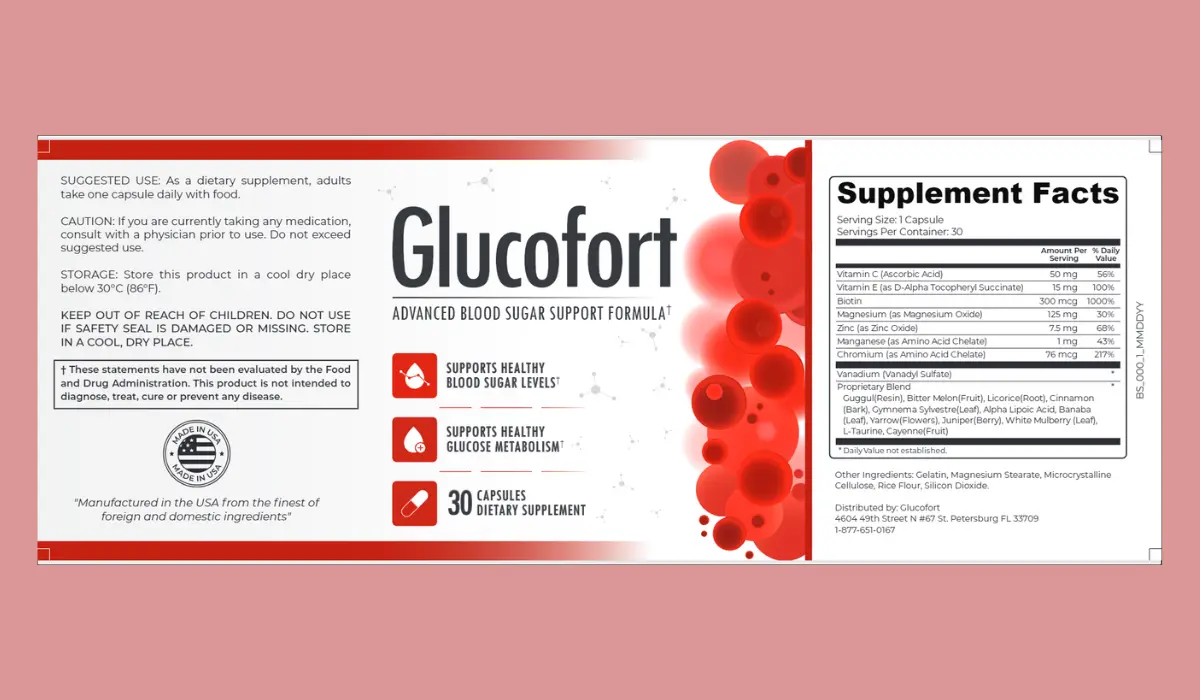 GlucoFort supplement Facts