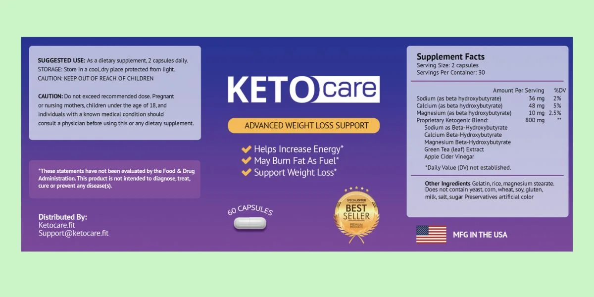 Keto Care Supplement Facts
