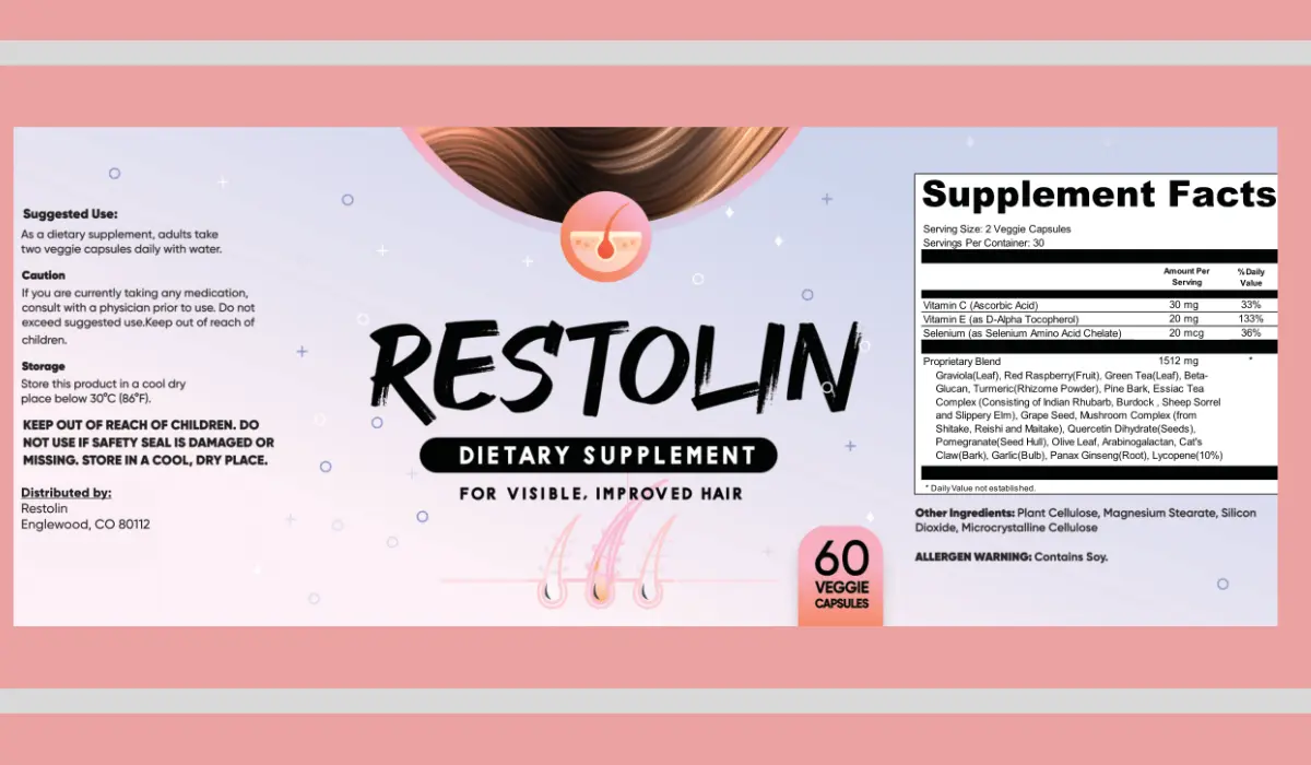 Restolin Supplement Facts