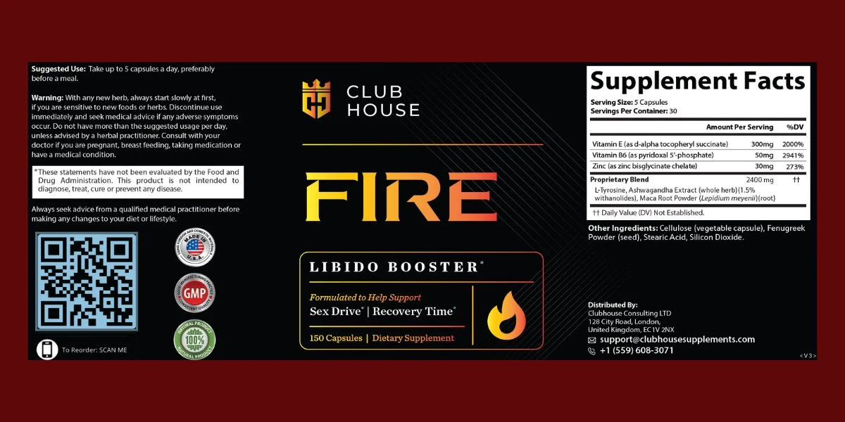 Clubhouse Fire Supplement Facts