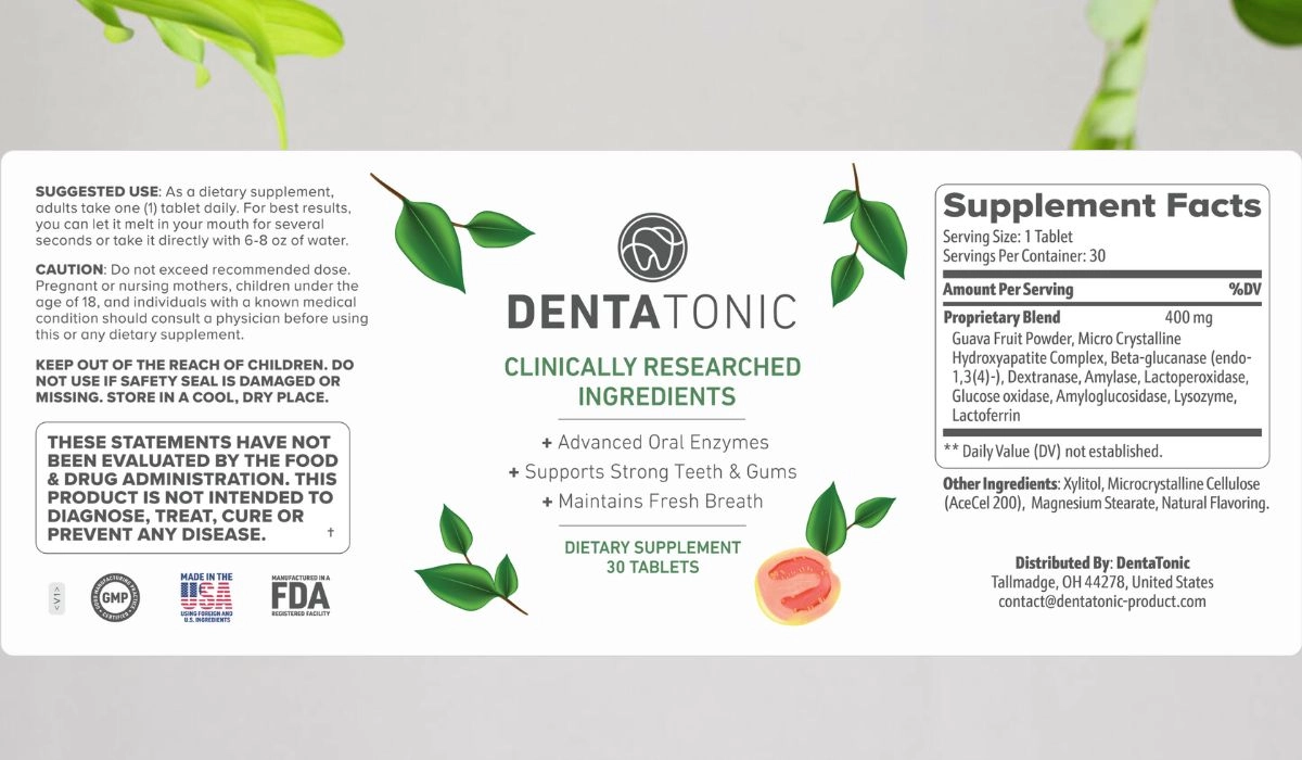 DentaTonic Supplement Facts