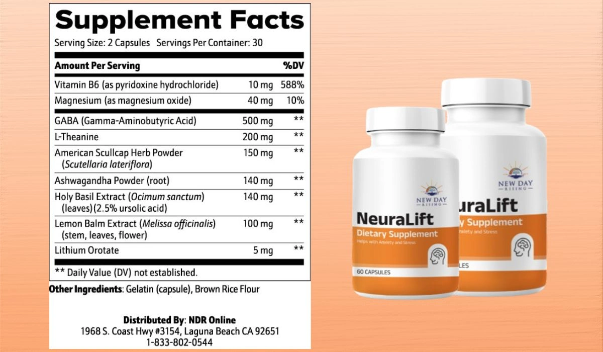 NeuraLift Supplement Facts