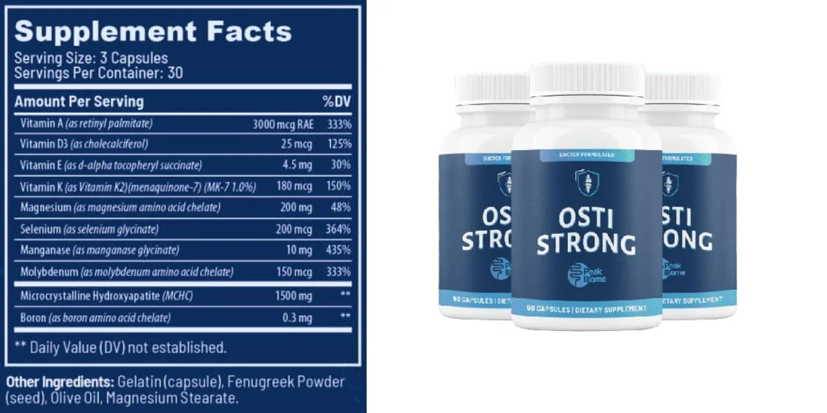 OstiStrong Supplement Facts