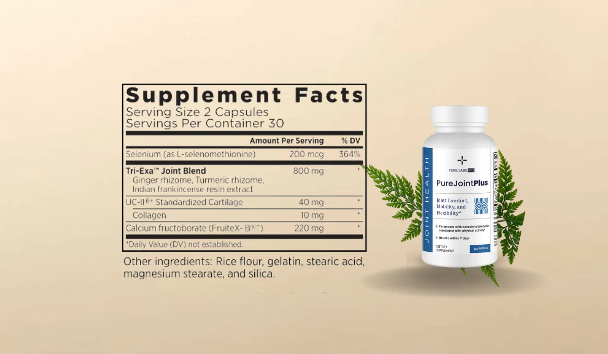Pure Joint Plus Supplement Facts