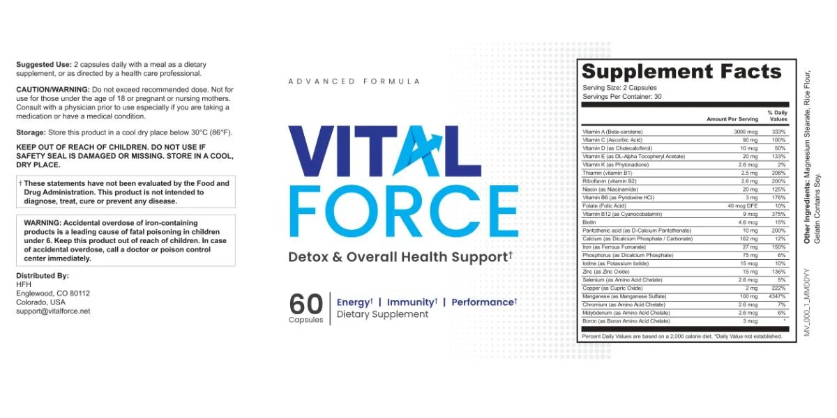 Vital Force Supplement Facts