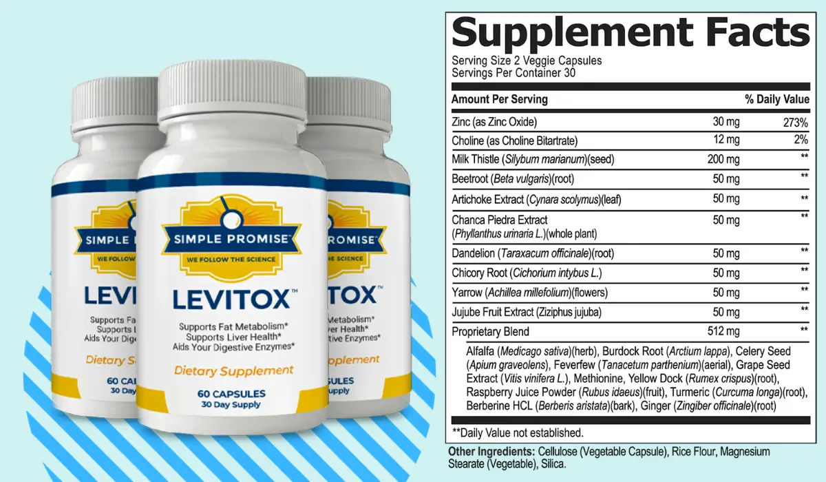 Levitox Supplement Facts